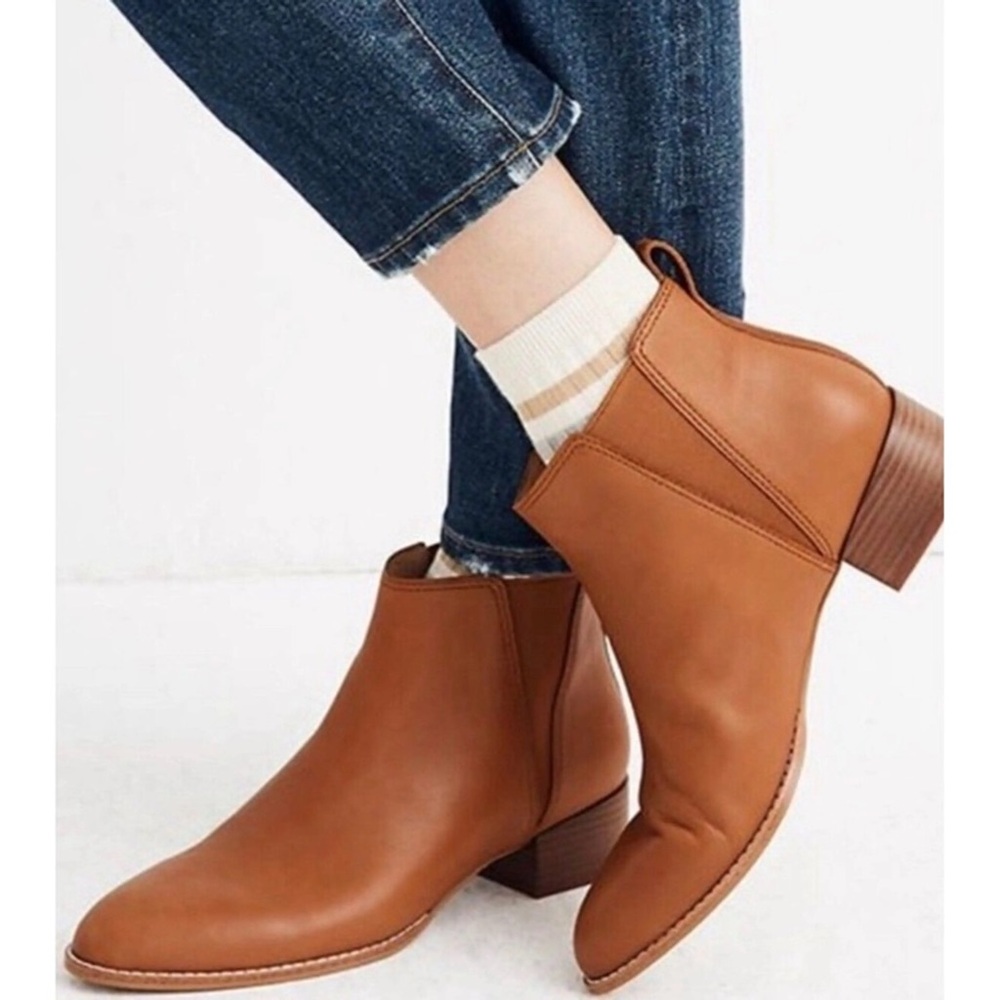 Madewell Carina Brown Leather Ankle Boot - Picture 2 of 12